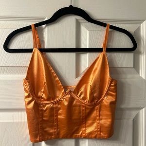 Orange Underwire Going out top